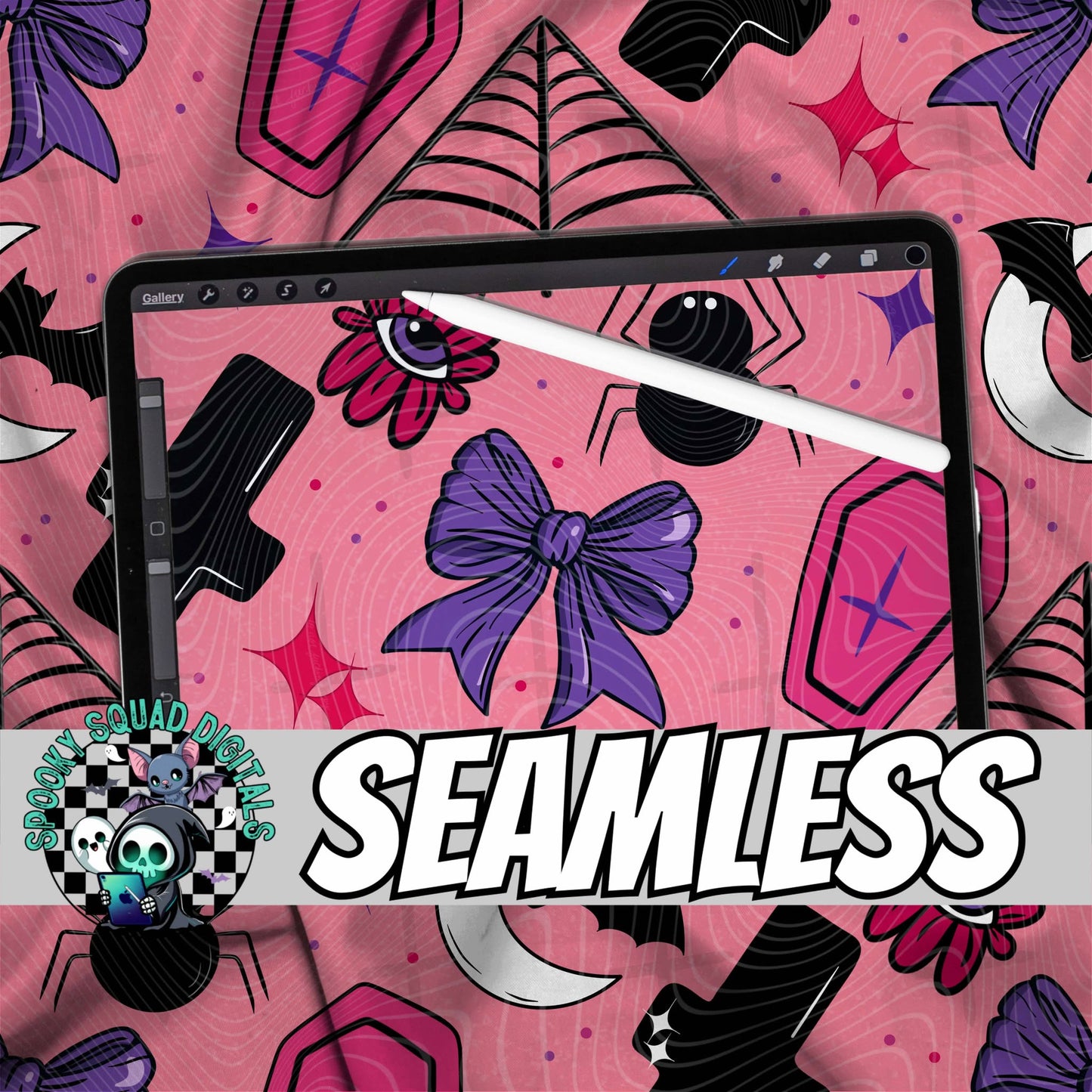Cute Spooky Pink- Seamless