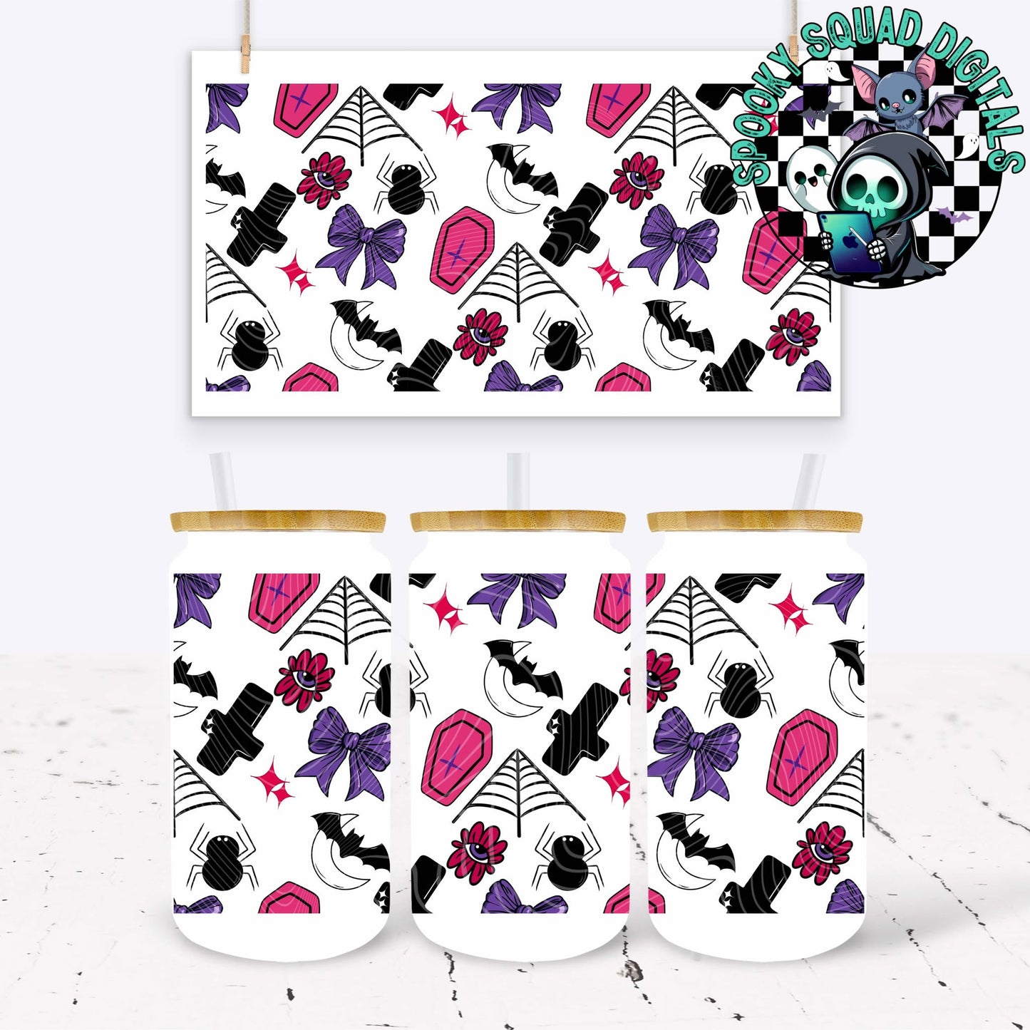 Cute Spooky - 16 oz Tumbler Wrap