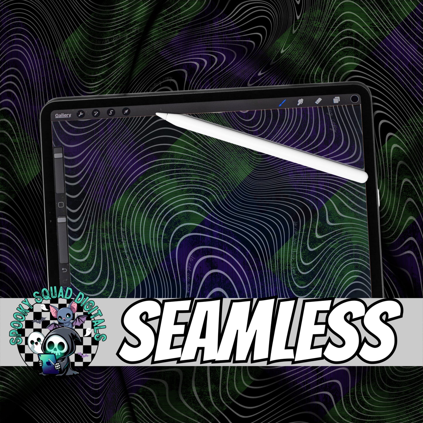 Green/Purple Lattice - Seamless