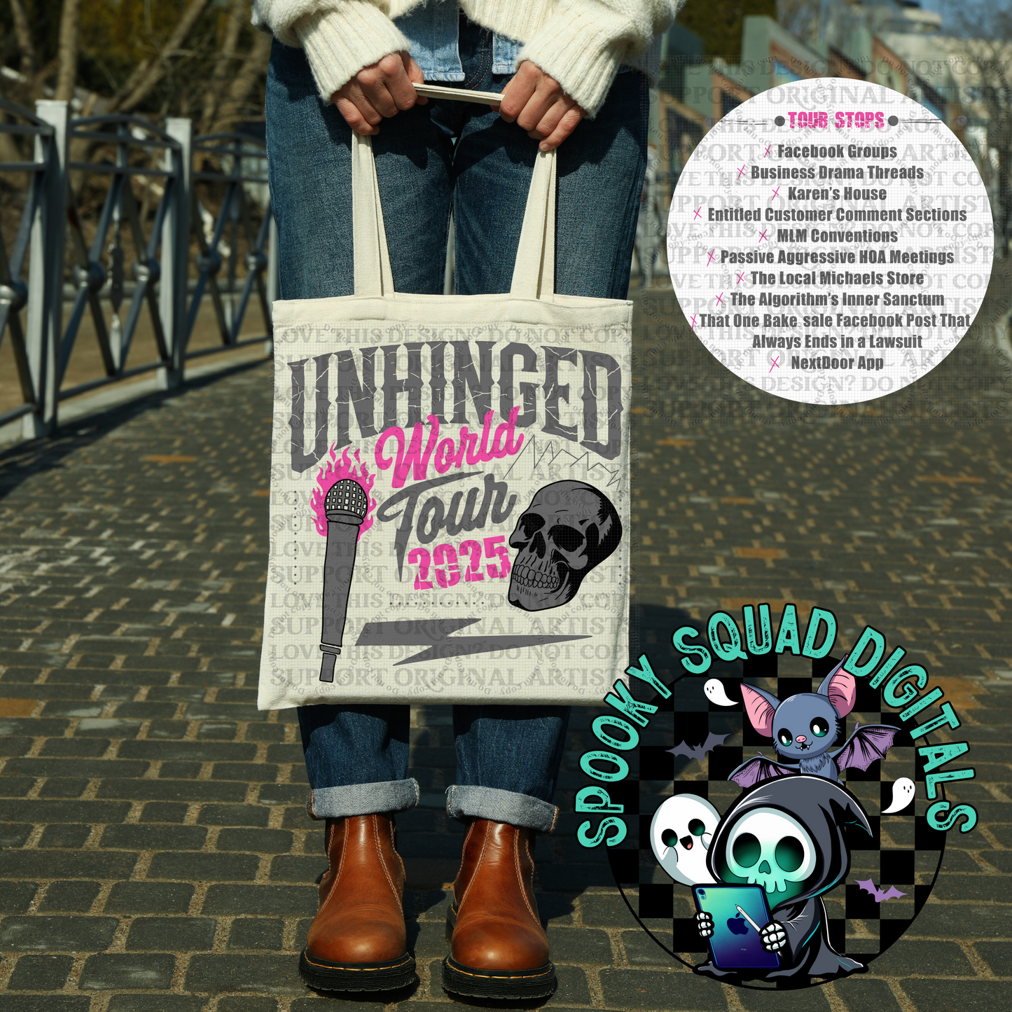 Unhinged World Tour Pink (Dark) - PNG File