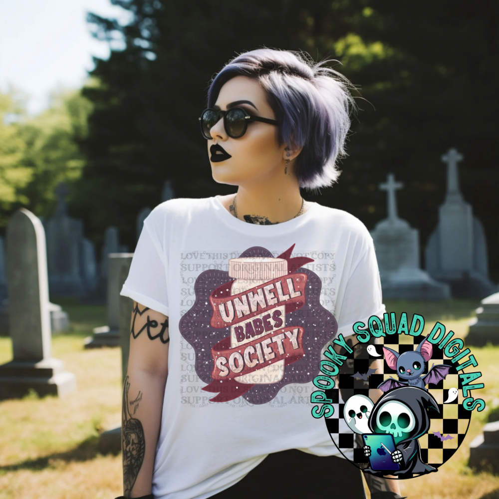 Unwell Babes Purple- PNG File