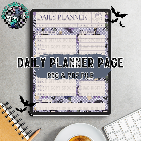 Spooky Grannycore - Daily Planner Page