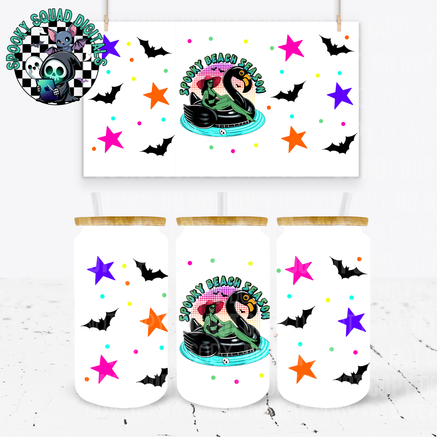 Spooky Beach Season - 16 oz Tumbler Wrap