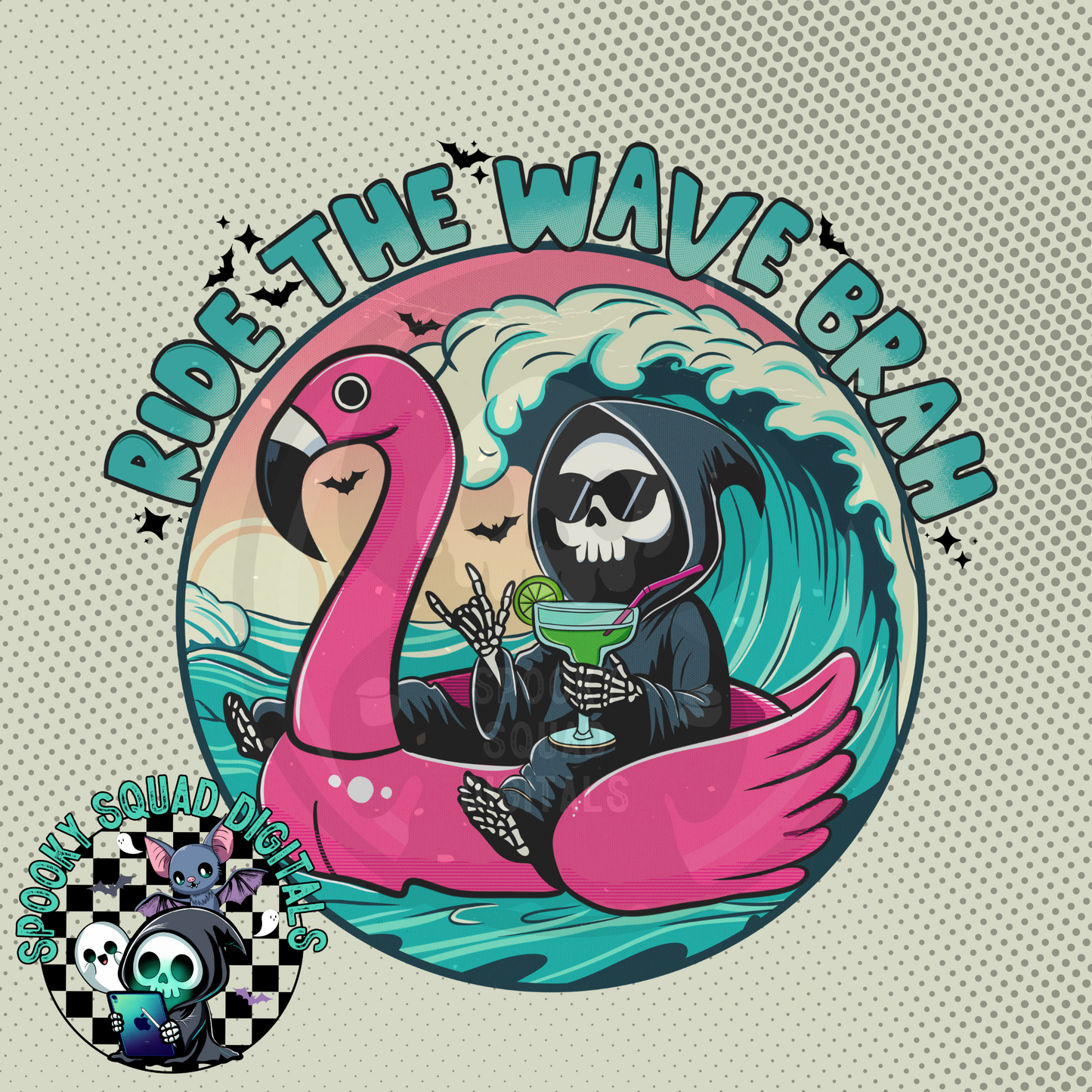 Ride The Wave - Dark Text - PNG File