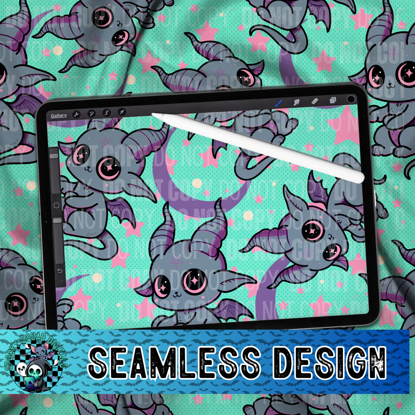 Green Baphomet - Seamless