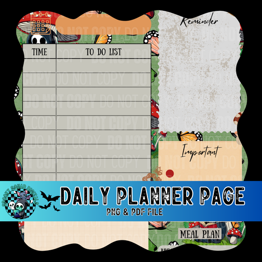 Cottagecore Grim - Daily Planner Page