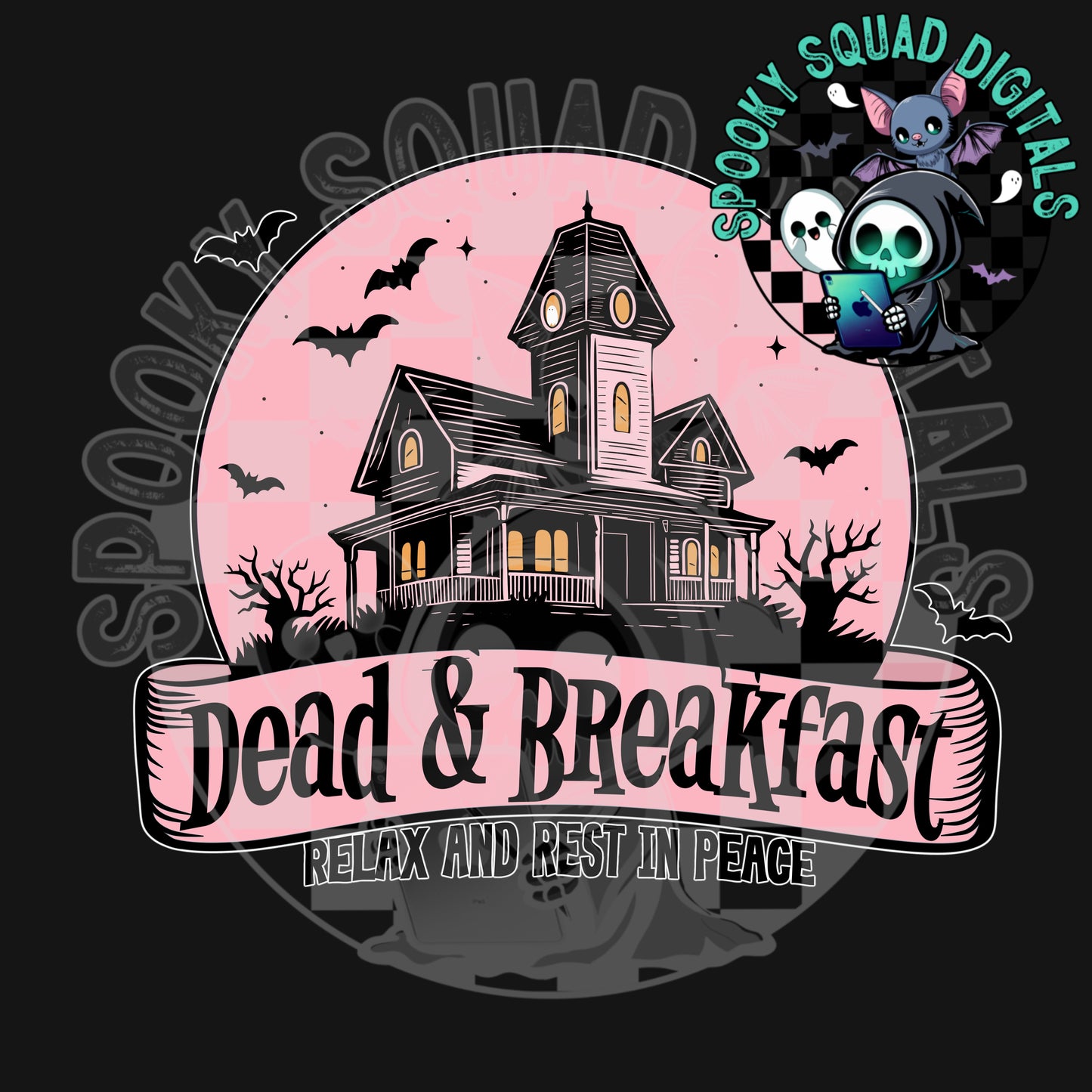 Dead and Breakfast Pink - PNG File