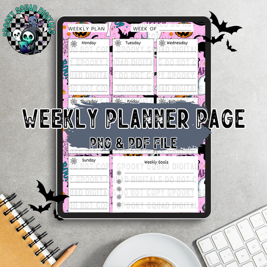 Classic Halloween - Weekly Planner Page