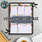 Chicken Nuggie - Weekly Planner Page