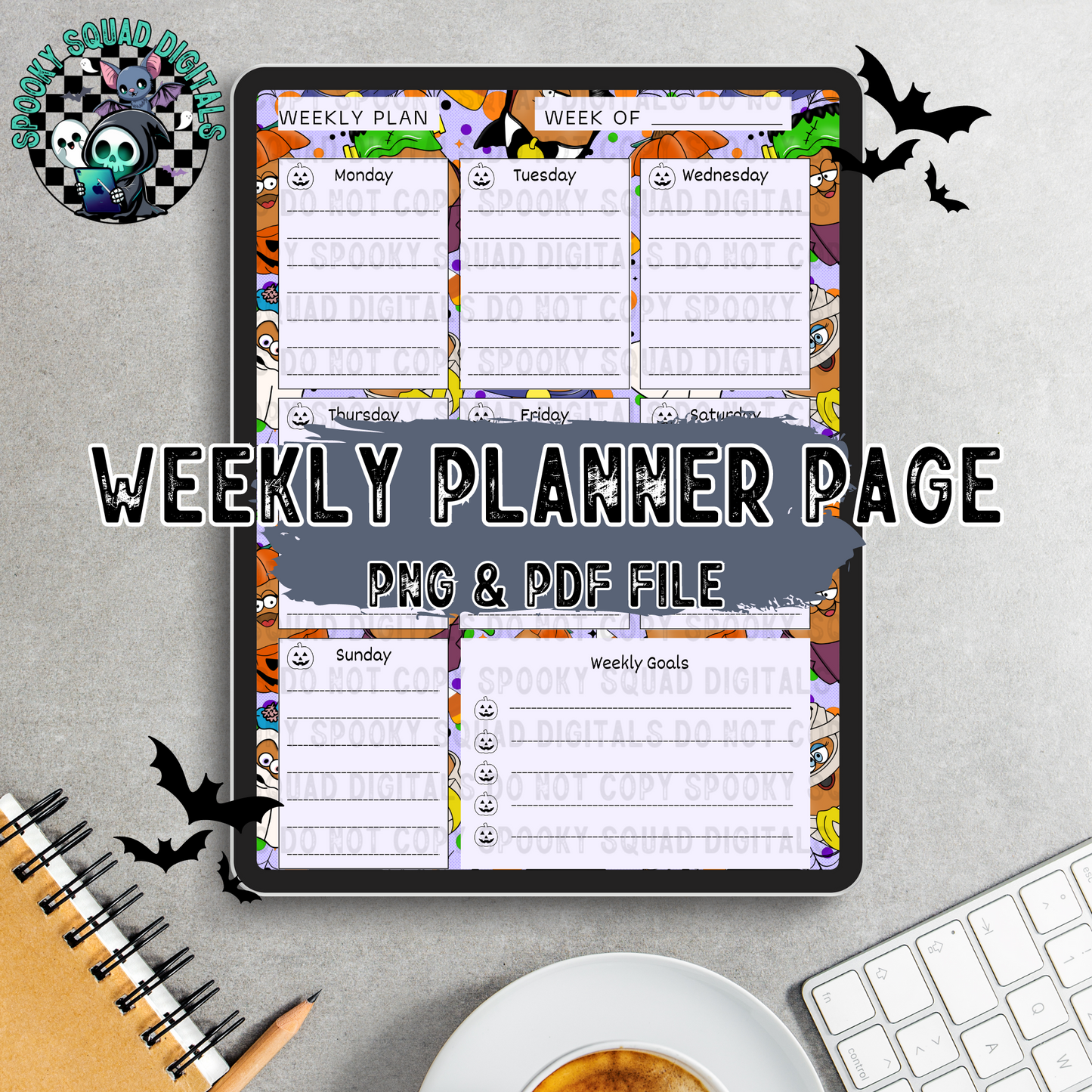 Chicken Nuggie - Weekly Planner Page