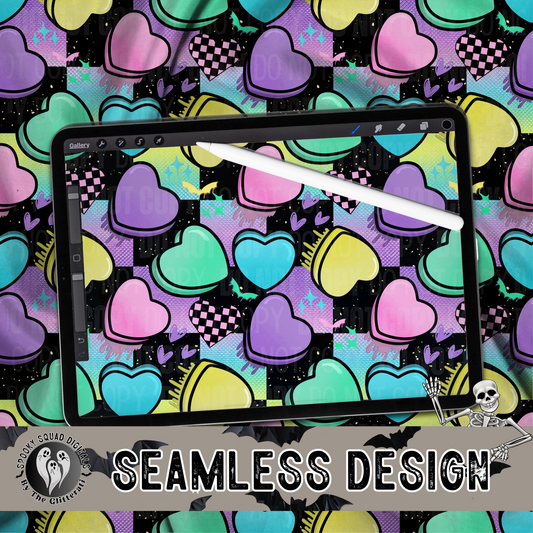 Pastel Hearts - Seamless