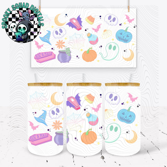 Pastel Halloween - 16 oz Tumbler Wrap