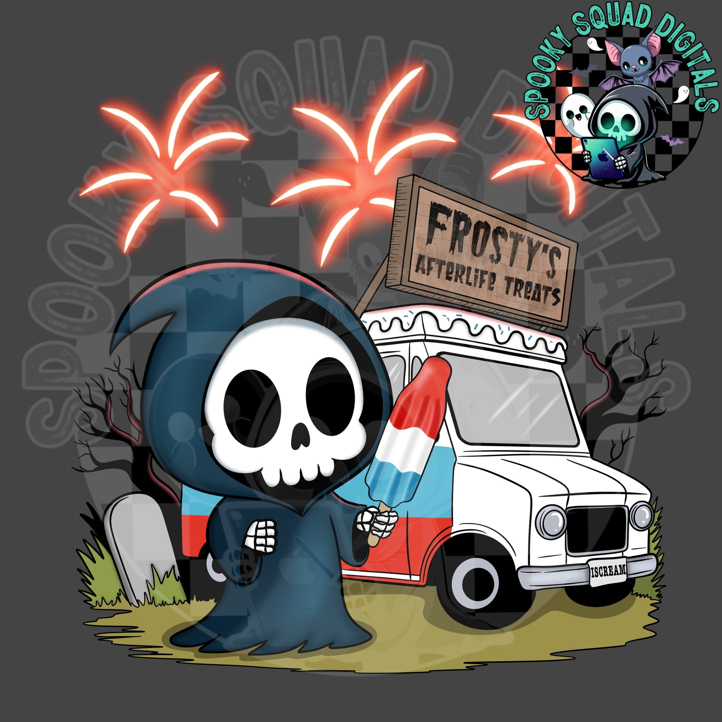 Patriotic Grim 2.0 - PNG File