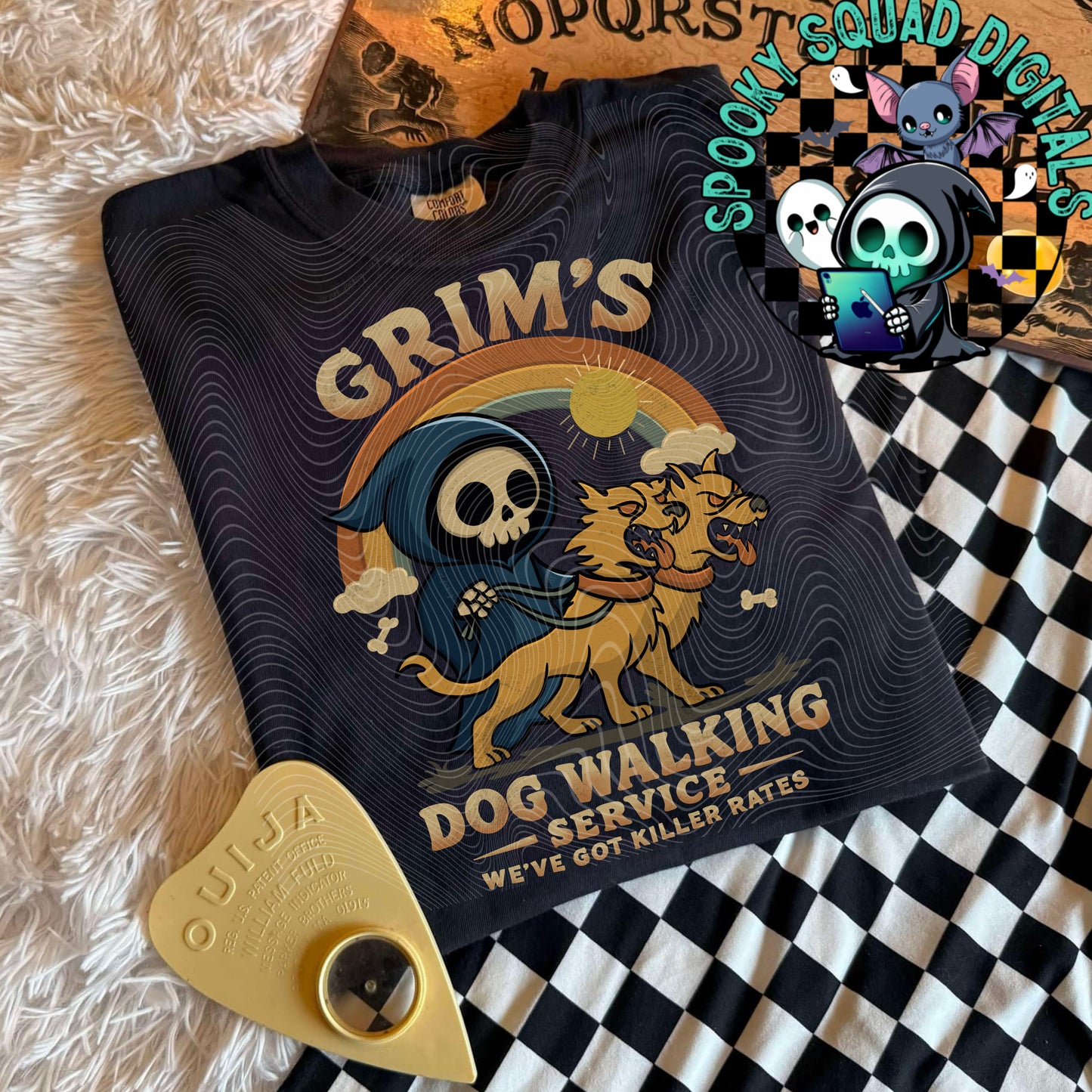 Grims Dog Walking Service - PNG File
