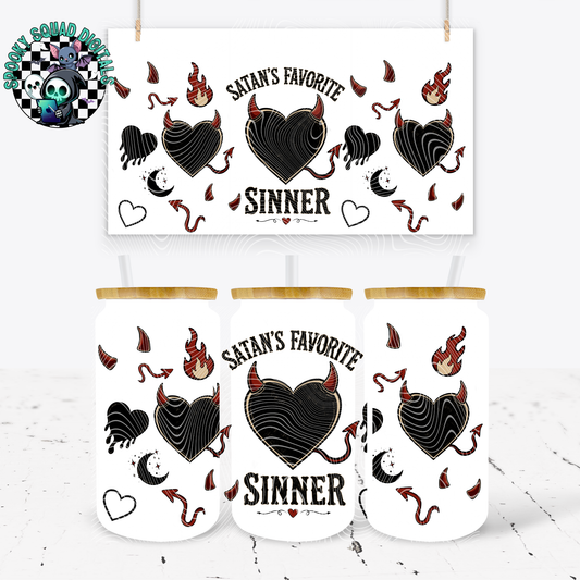 Satan's Favorite Sinner - 16 oz Tumbler Wrap