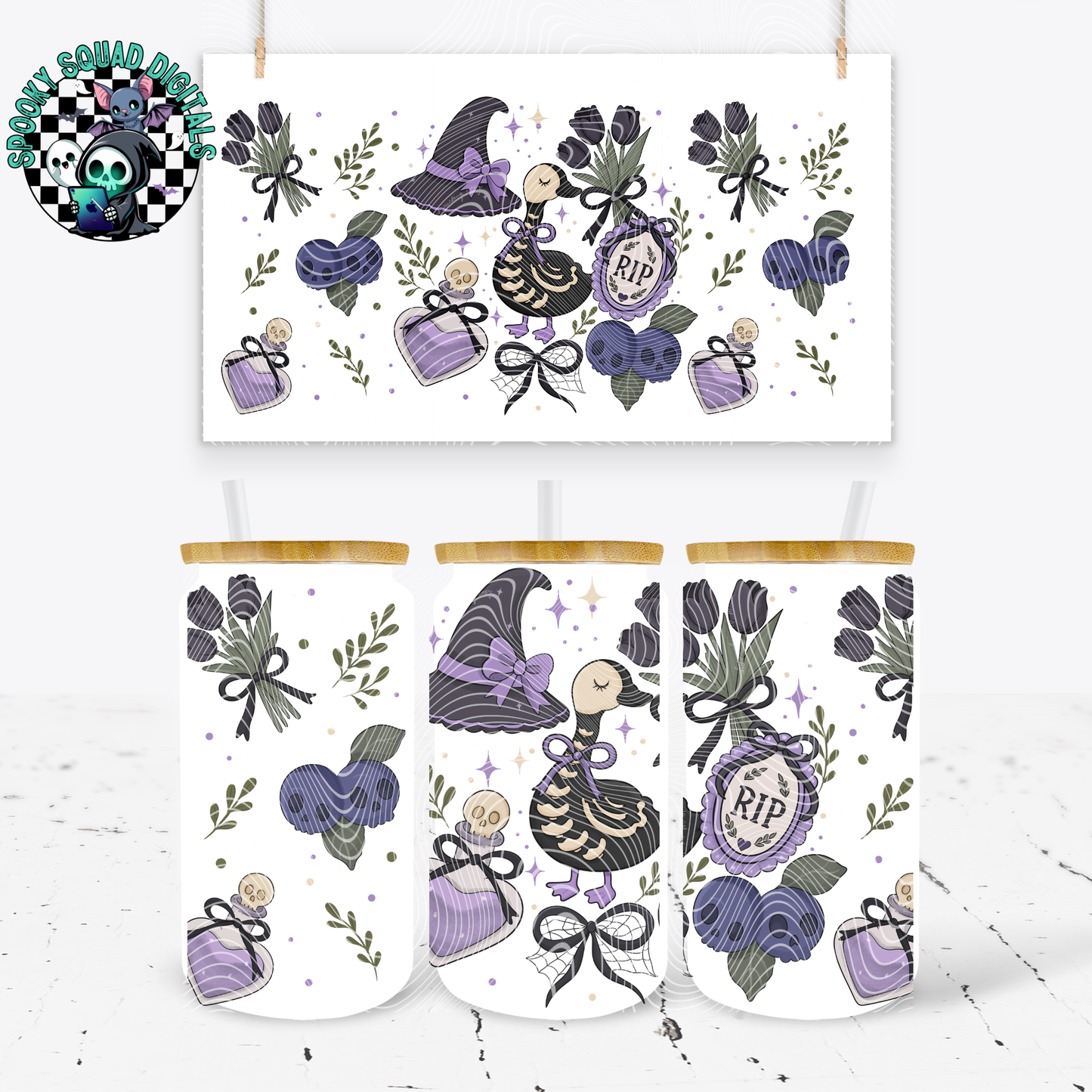 Spooky Grannycore - 16 oz Tumbler Wrap